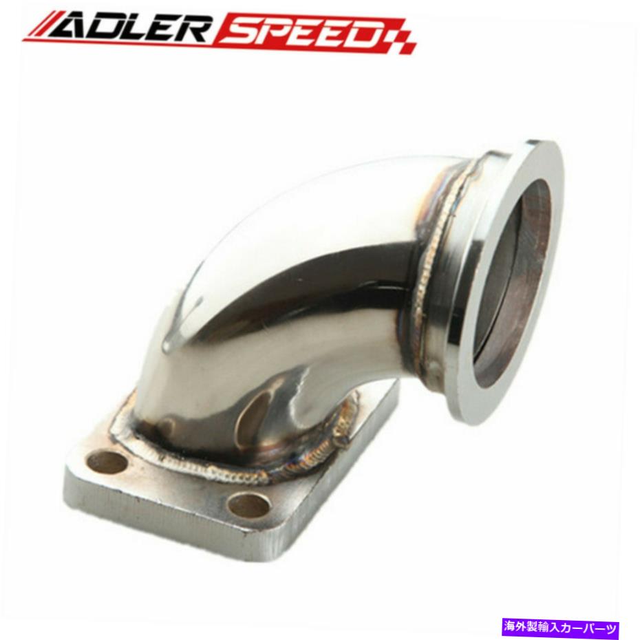 Turbo Charger ステンレス鋼T3ターボ充電器フランジ90度肘アダプターフィット2.5 \