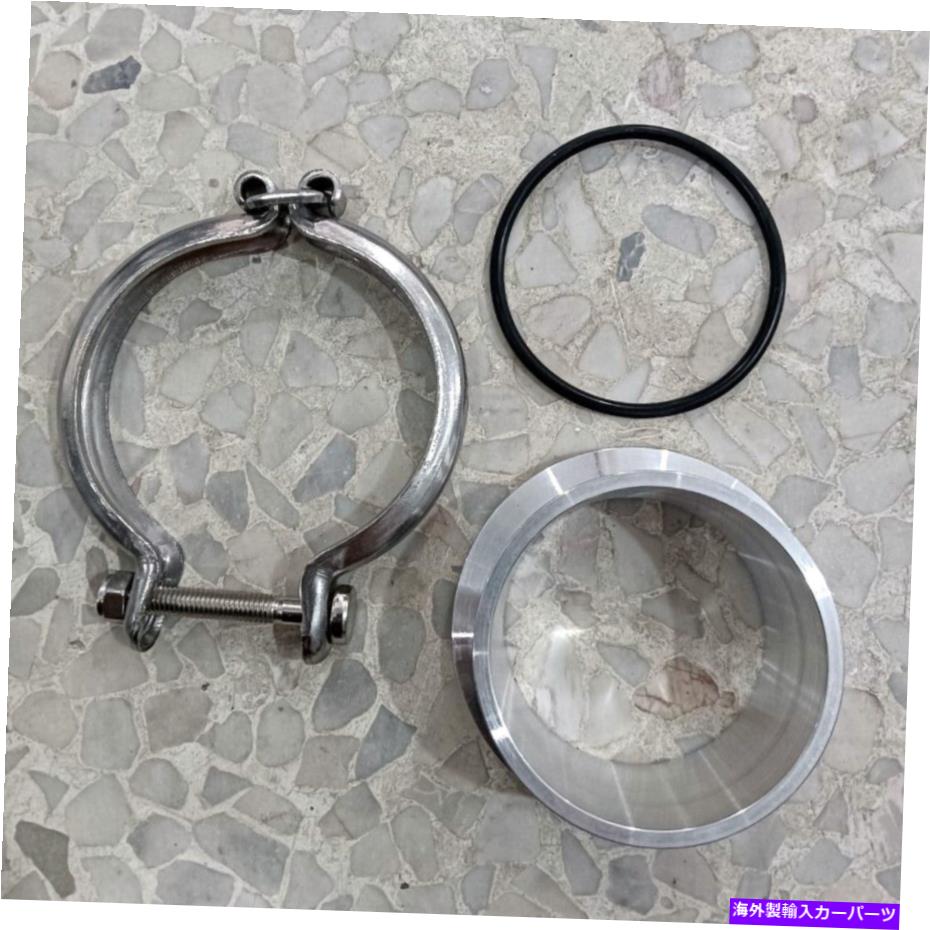 Turbo Charger Holset HX35/ 40 Cummins 5.9L Turbo Compressor V-Band Flange w/ Clamp Aluminum用 For Holset HX35/40 Cummins 5.9L Turbo Compressor V-band Flange w/ Clamp Aluminum【並行輸入品】