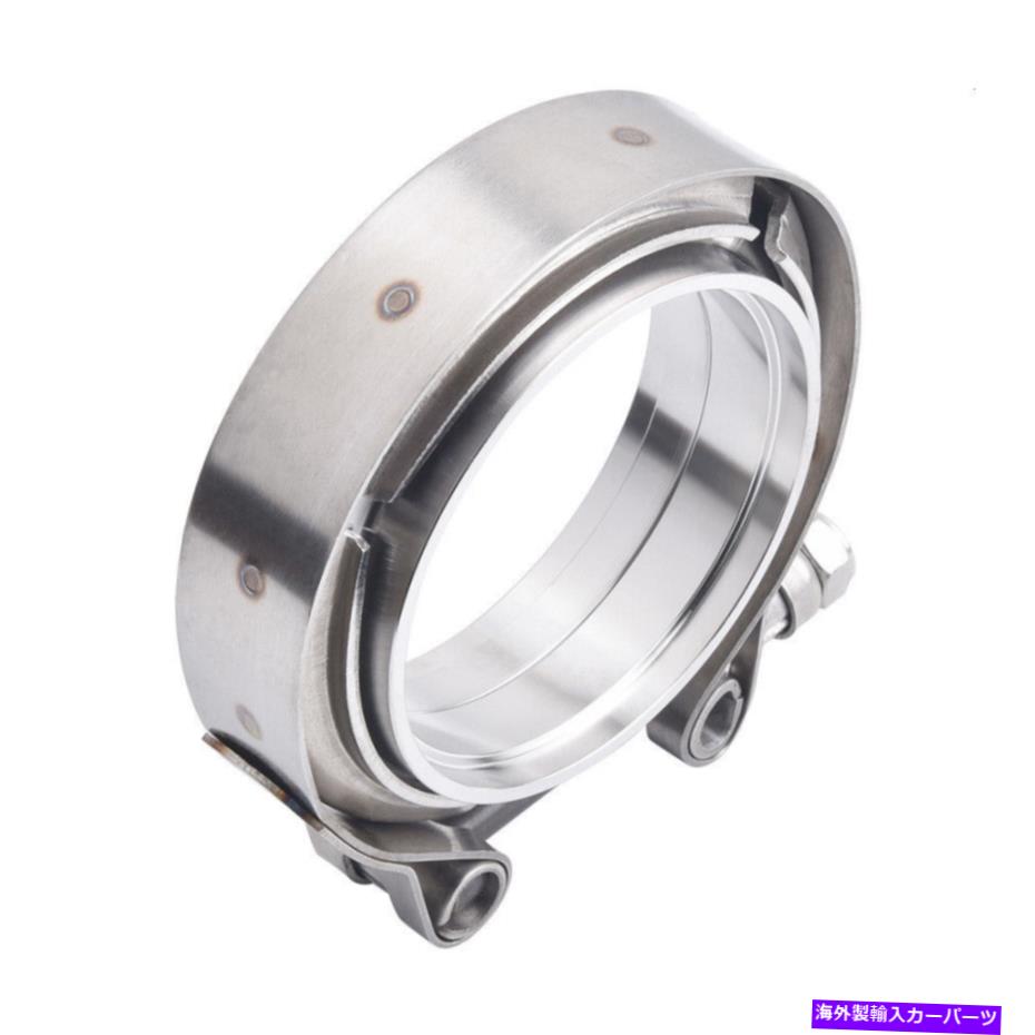 Turbo Charger 2.5インチVバンドVバンドクランプステンレススチールフランジキット排気ダウンパイプ用 2.5 inch V-Band Vband Clamp Stainless Steel Flange Kit for Exhaust Downpipe【並行輸入品】