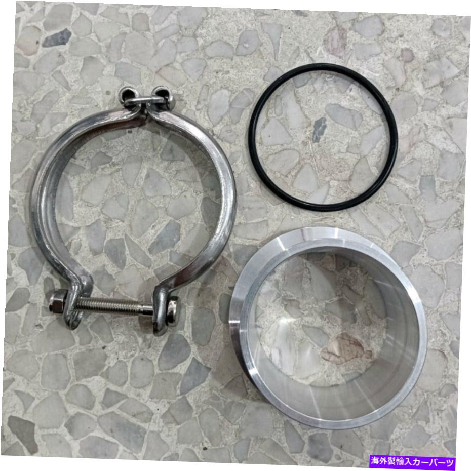 Turbo Charger Holset HX35/ 40 Cummins 5.9L Turbo Compressor V-Band Flange w/ Clamp Aluminum用 For Holset HX35/40 Cummins 5.9L Turbo Compressor V-band Flange w/ Clamp Aluminum【並行輸入品】