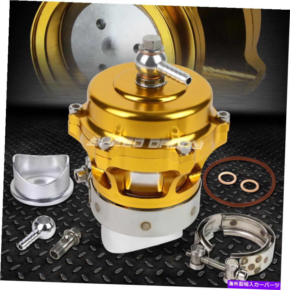 Turbo Charger 50mmアルミニウムゴールドターボチャージ360ベントブローオフバルブBov 35psiブースト+フランジ 50MM ALUMINUM GOLD TURBOCHARGER 360 VENT BLOW OFF VALVE BOV 35PSI BOOST+FLANGE【並行輸入品】