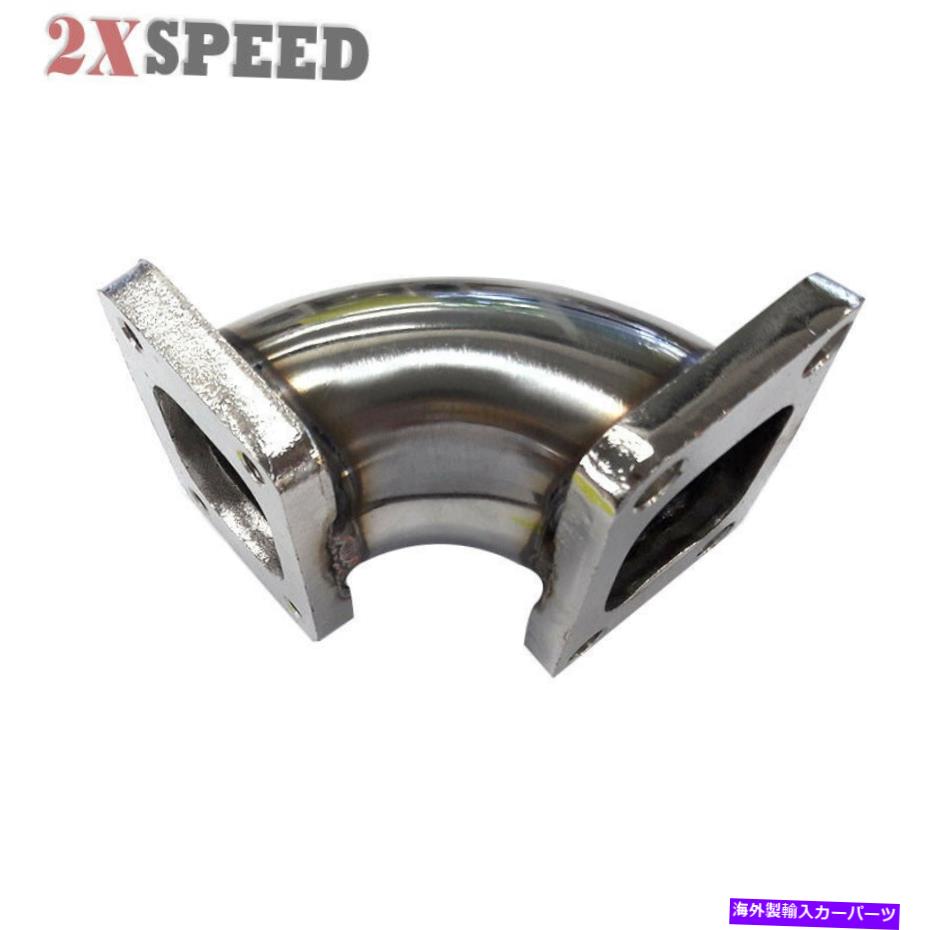 Turbo Charger ターボチャージャーフランジ変換アダプターT2からT3 4ボルト90度ステンレス鋼 Turbo Charger Flange Conversion Adapter T2 to T3 4-Bolt 90Degree Stainless Steel【並行輸入品】