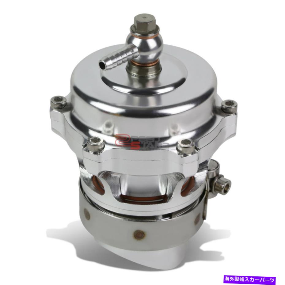 Turbo Charger 50mmアルミニウムシルバーターボチャージャーブローオフバルブpsiブースト+フランジ+Vバンドクランプ 50MM ALUMINUM SILVER TURBOCHARGER BLOW OFF VALVE PSI BOOST+FLANGE+V-BAND CLAMP【並行輸入品】