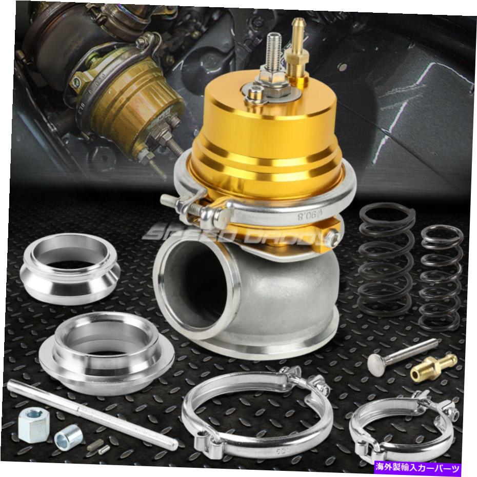 Turbo Charger ユニバーサル外部12-PSI 60mmターボ/充電器VバンドウェストゲートWG W/スプリングゴールド UNIVERSAL EXTERNAL 12-PSI 60MM TURBO/CHARGER V-BAND WASTEGATE WG W/SPRING GOLD【並行輸入品】