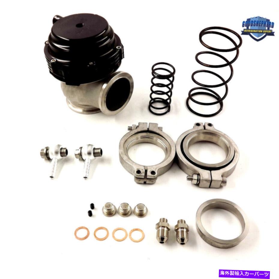 Turbo Charger 44mmターボチャージャーマニホールドターボブーストブラックVバンドウェストゲート+ダンプリング+スプリング 44mm Turbocharger Manifold Turbo Boost Black V-Band Wastegate+Dump Ring+Spring【並行輸入品】