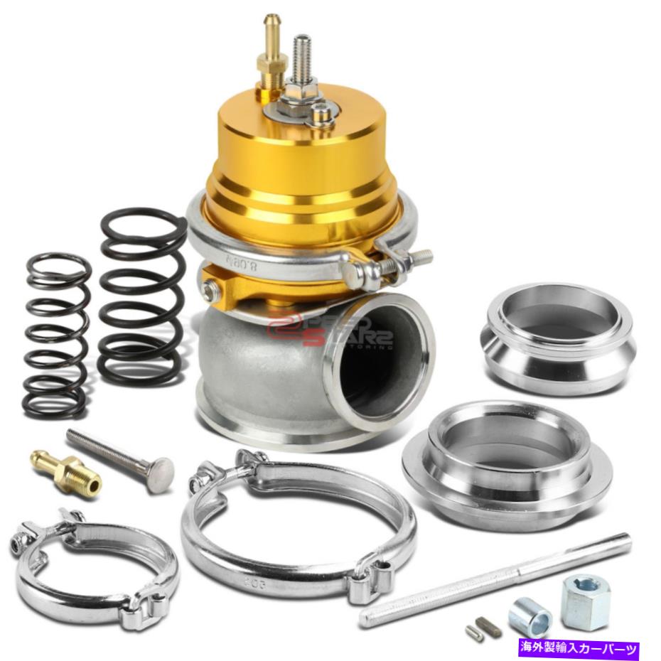Turbo Charger 60mmターボ充電器マニホールドアルミニウムVバンド外部ゴールドウェストゲート+スプリング 60MM TURBO CHARGER MANIFOLD ALUMINUM V-BAND EXTERNAL GOLD WASTEGATE+SPRING【並行輸入品】