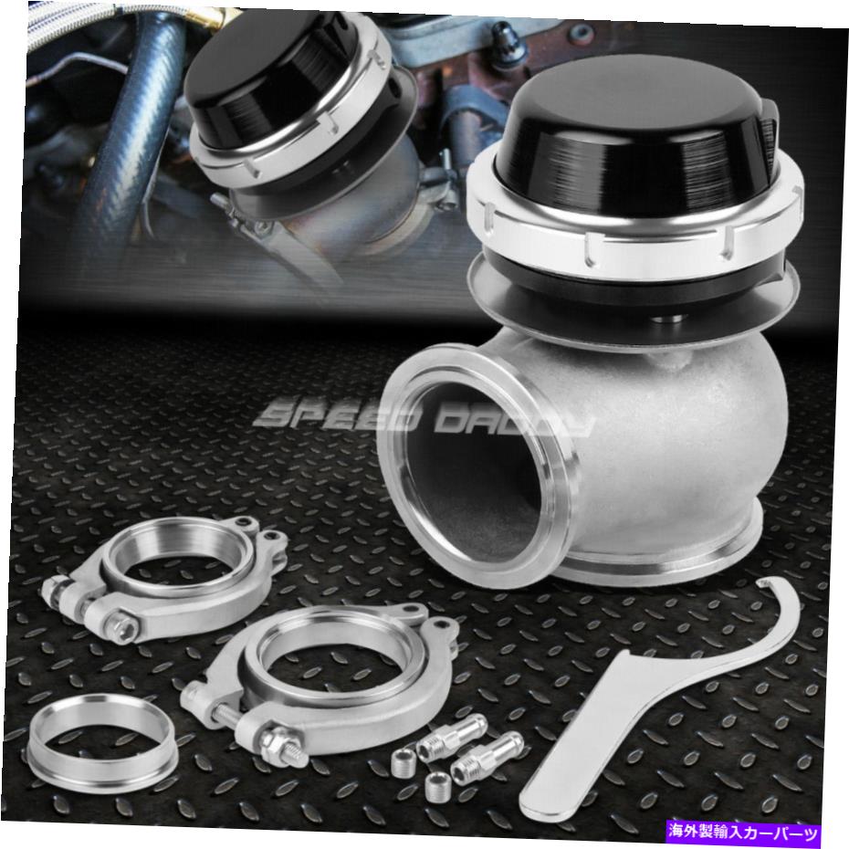 Turbo Charger ユニバーサル外部14-PSI 45mmターボ/充電器VバンドウェストゲートWG W/スプリングブラック UNIVERSAL EXTERNAL 14-PSI 45MM TURBO/CHARGER V-BAND WASTEGATE WG W/SPRING BLACK【並行輸入品】