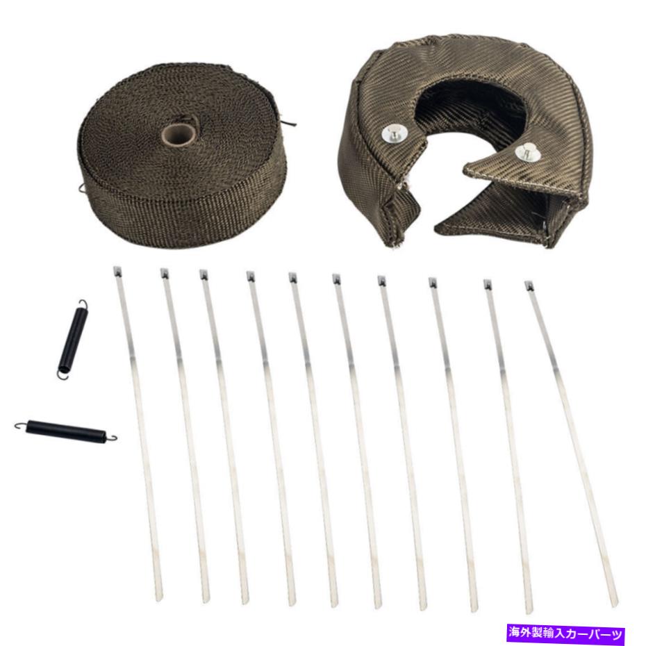 Turbo Charger T4 GT42ターボヒートシールドブランケットカバー + 2 '' 50フィートステンレススチールジップタイ T4 GT42 Turbo Heat Shield Blanket Cover + 2'' 50FT Stainless Steel Zip Ties【並行輸入品】