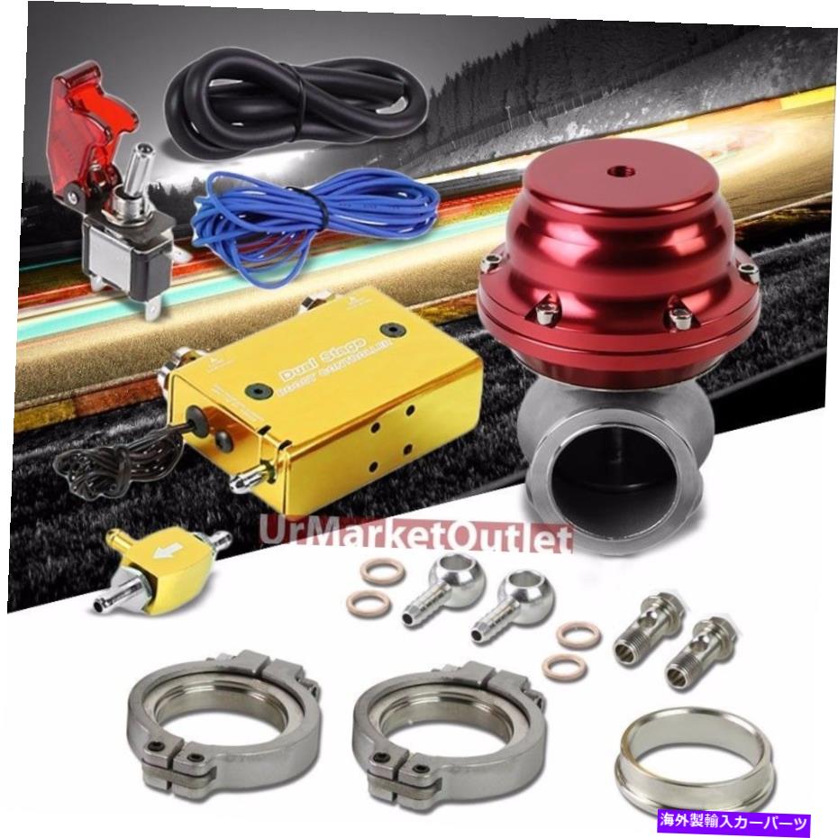 Turbo Charger ゴールドデュアルステージ電子ターボ充電器ブーストコントロール+赤い外部廃棄物 Gold Dual Stage Electronic Turbo Charger Boost Control+Red External Wastegate【並行輸入品】