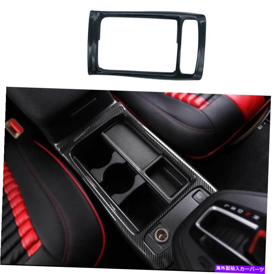 Dashboard Cover ホンダCRV CR-V 2015-2016カーボンファイバーセントラルコンソールウォーターカップカバートリム用 For Honda CRV CR-V 2015-2016 Carbon Fiber Central Console Water Cup Cover Trim【並行輸入品】