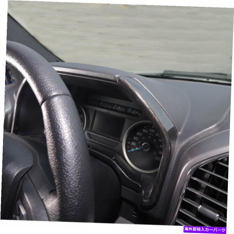 Dashboard Cover 17-22フォードF250 F350用のブラックウッドグレインダッシュボード楽器トリムカバーセット Black Wood Grain Dashboard Instrument Trim Cover Set For 17-22 Ford F250 F350【並行輸入品】
