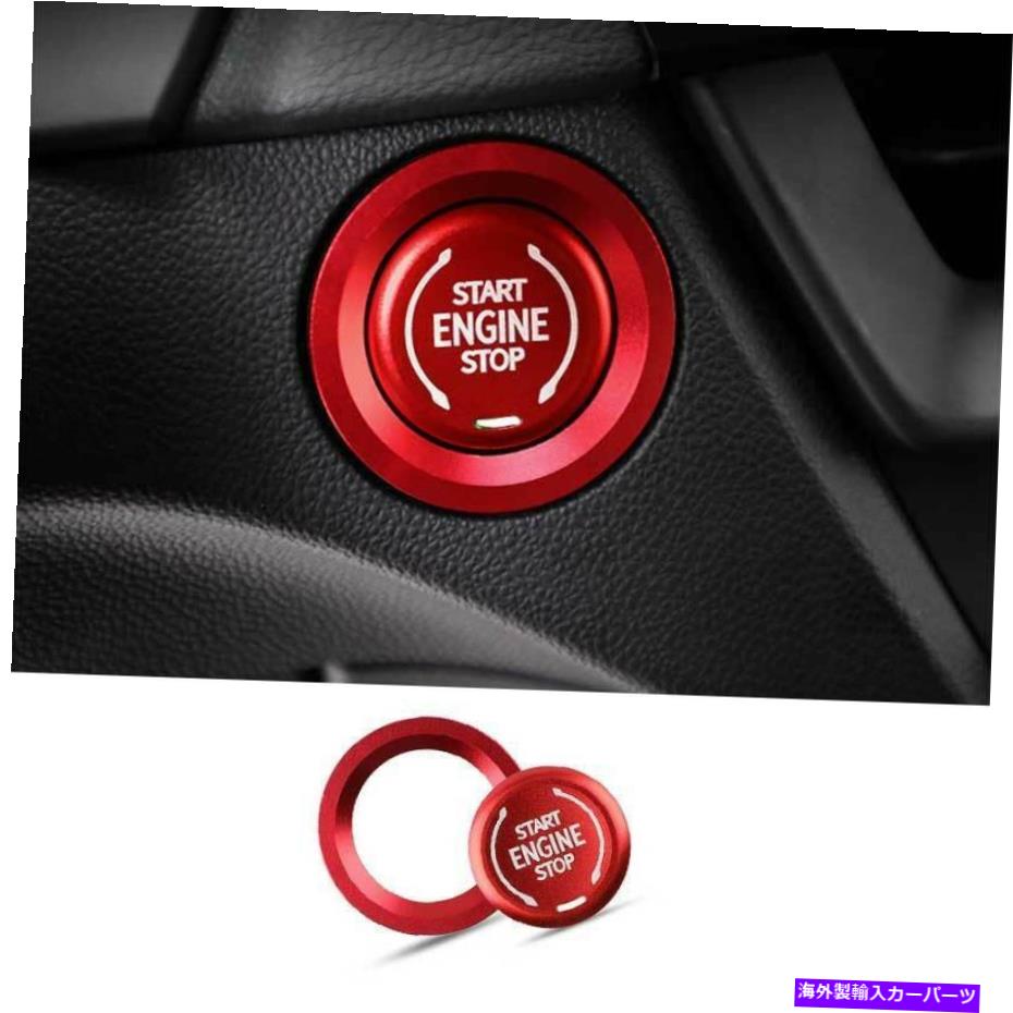 Dashboard Cover スタートボタンイグニッションスイッチカバートリム2PCSキャデラックCT5 XT4 XT6に適しています Start Button Ignition Switch Cover Trim 2PCS Red Fit For Cadillac CT5 XT4 XT6【並行輸入品】