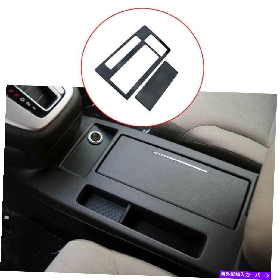 Dashboard Cover ホンダCR-V CRV 2012-14ブラックスチールセントラルコンソールウォーターカップカバートリムに適合 Fit For Honda CR-V CRV 2012-14 Black Steel Central Console Water Cup Cover Trim【並行輸入品】