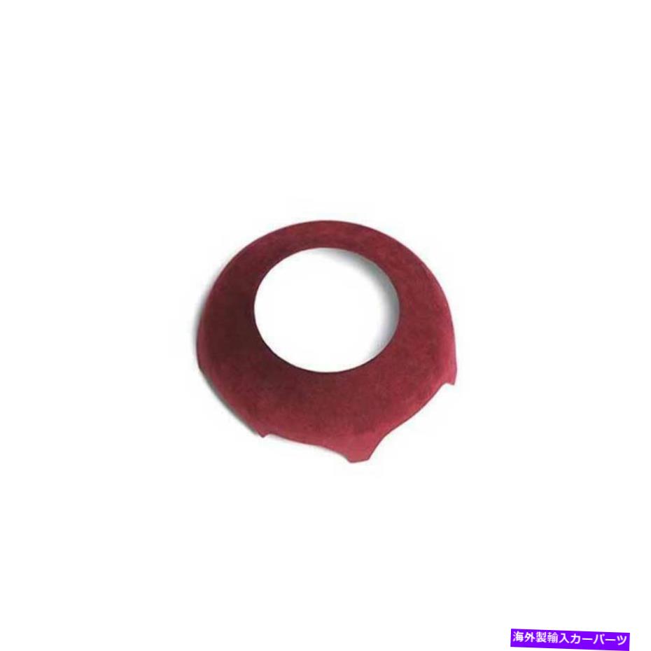Dashboard Cover フォードマスタング2015-2021ワインレッドスエードステアリングホイールカバーパネルトリム1PCS For Ford Mustang 2015-2021 Wine Red Suede Steering Wheel Cover Panel Trim 1PCS【並行輸入品】