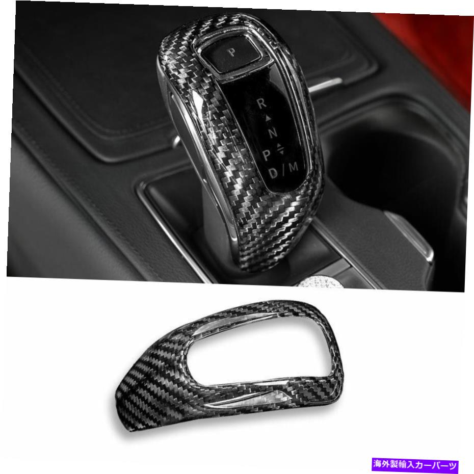 Dashboard Cover Cadillac XT4に適合します18-2019乾燥カーボンファイバーコンソールギアシフトノブカバートリム Fit For Cadillac XT4 18-2019 Dry Carbon Fiber Console Gear Shift Knob Cover Trim【並行輸入品】