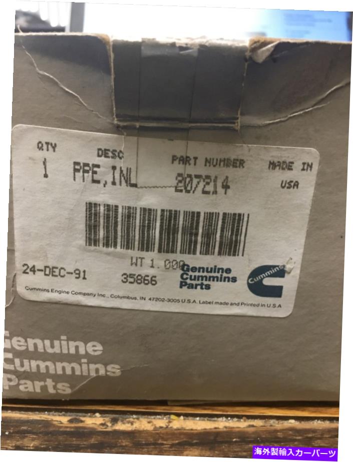 Turbo Charger 本物のカミンズターボチャージャークロスチューブ207214 Genuine Cummins Turbo Charger Cross Tube 207214 with O Rings【並行輸入品】