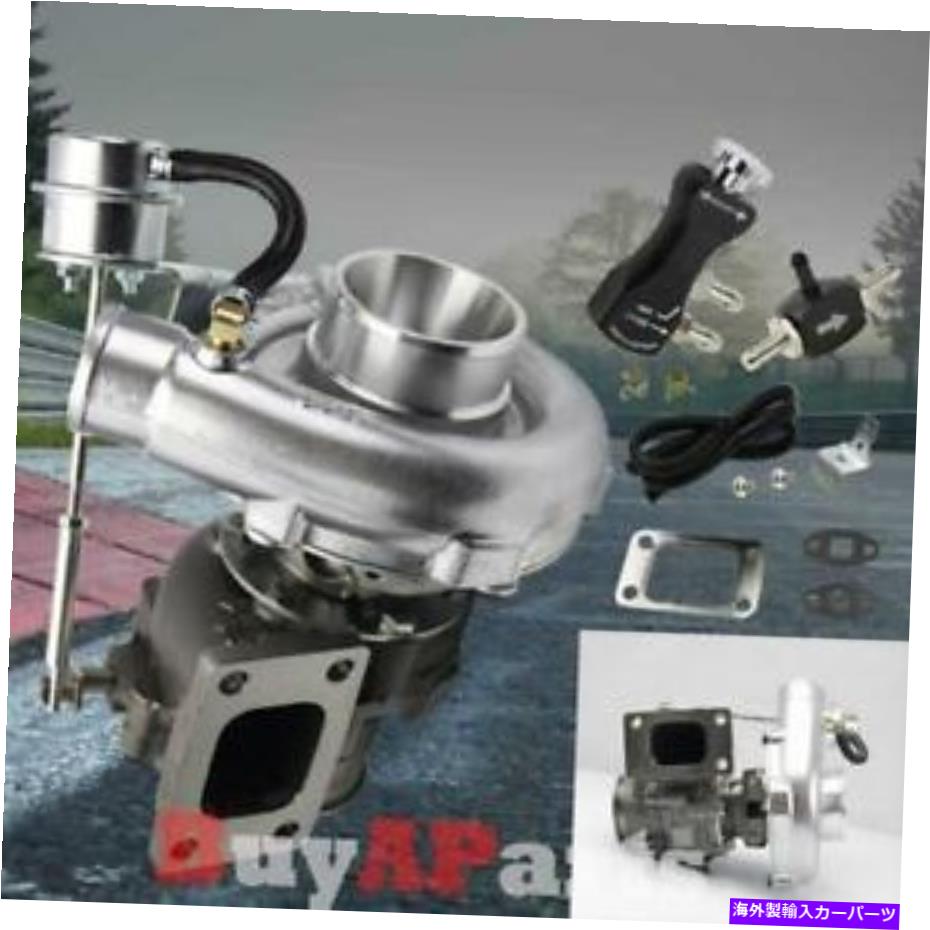 Turbo Charger T3/T4アップグレードレーシングVバンドターボ充電器 +ブラックマニュアル30 PSIブーストコントローラー T3/T4 Upgrade Racing V-Band Turbo Charger + Black Manual 30 PSI Boost Controller【並行輸入品】