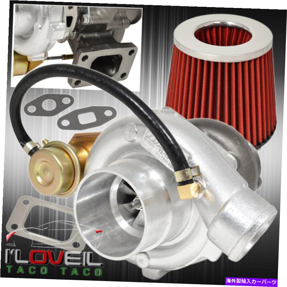 Turbo Charger ハイアップグレードT3 T4ターボ充電器タービンメッシュエアフィルターレッドクロム High Upgrade T3 T4 Turbo Charger Turbine Mesh Air Filter Red Chrome【並行輸入品】