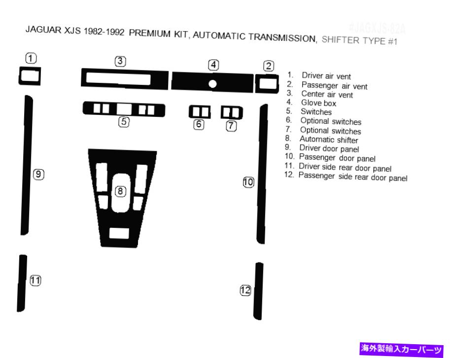 Dashboard Cover Jaguar XJS Fit 1982-1992ダッシュトリムキットカーボンアルミニウムウッドダッシュボードパーツセット JAGUAR XJS FIT 1982- 1992 DASH TRIM KIT CARBON ALUMINUM WOOD DASHBOARD PARTS SET【並行輸入品】
