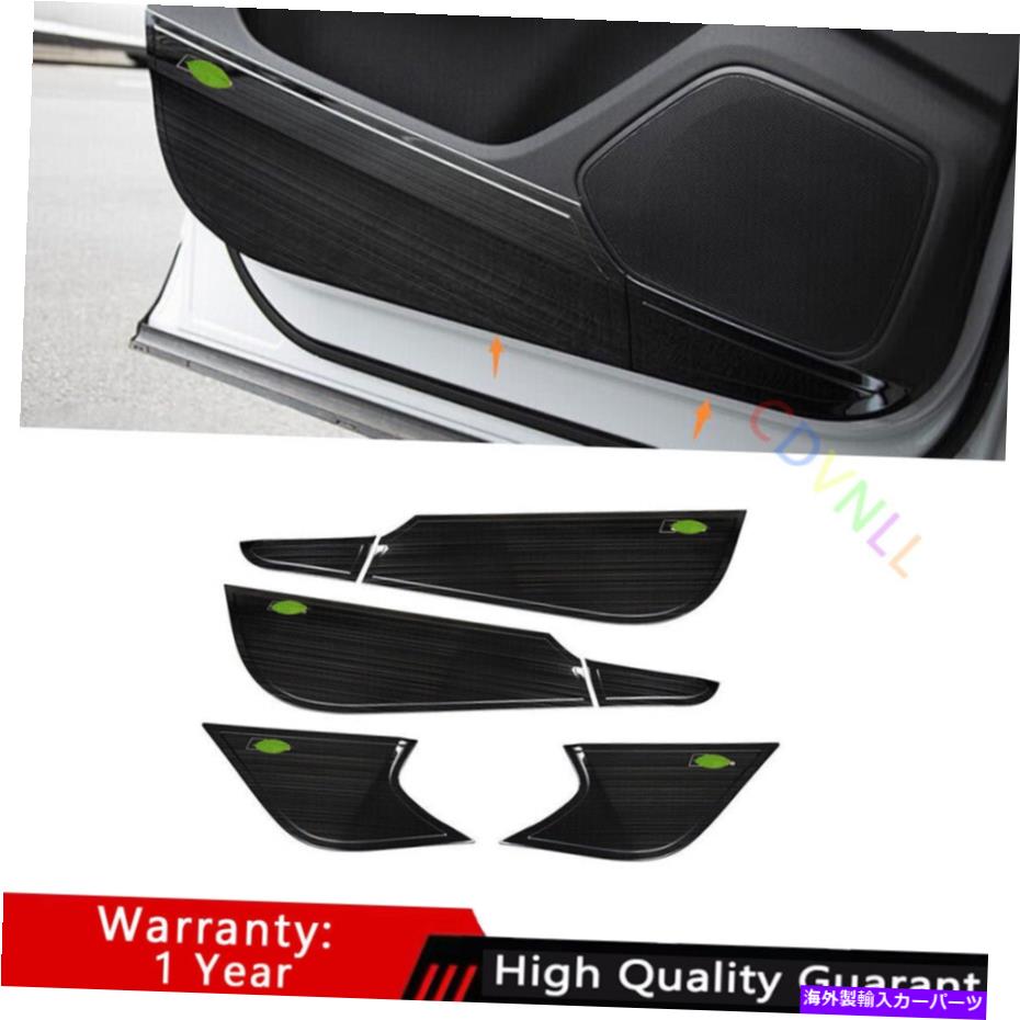 Dashboard Cover アウディQ3 2013-2018ブラックチタンインテリアドアアンチキックパネルトリム6PCSに適しています Fit For Audi Q3 2013-2018 Black Titanium Interior Door Anti-Kick Panel Trim 6PCS【並行輸入品】