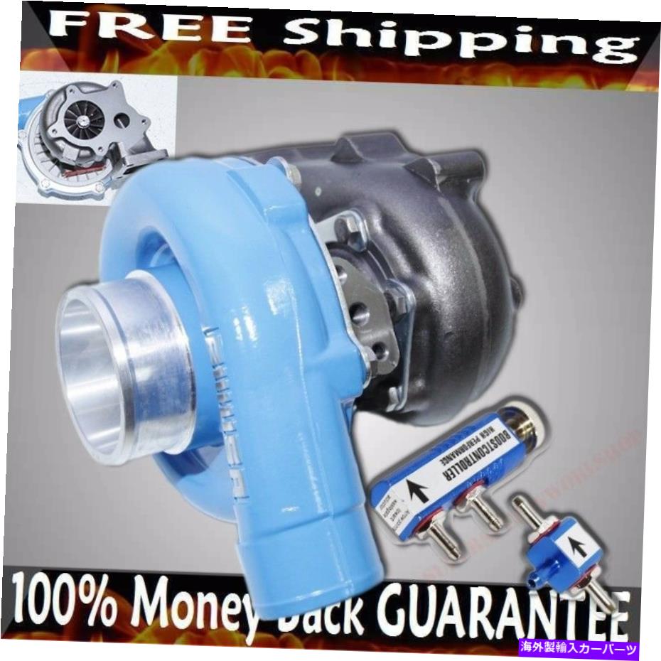 Turbo Charger EMUSA T3/T4 T3T4 T04Eターボチャージャーハイブリッド.63 A/Rタービン+ブーストコントローラーブルー EMUSA T3/T4 T3T4 T04E Turbocharger HYBRID .63 A/R Turbine+Boost Controller BLUE【並行輸入品】