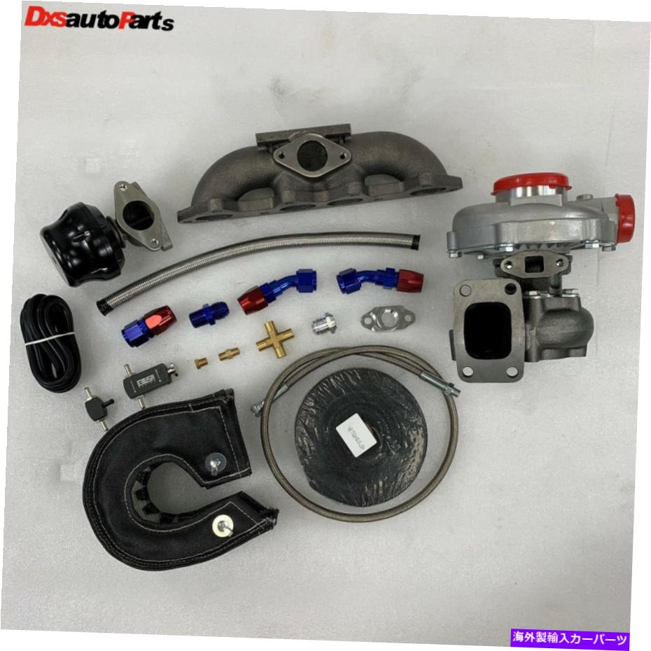 Turbo Charger T3/T4ターボ +マニホールド +94-02ホンダアコードF22B F23A閉鎖ポートのウェイストゲート T3/T4 Turbo +Manifold +Wastegate for 94-02 Honda Accord F22B F23A Close Port【並行輸入品】