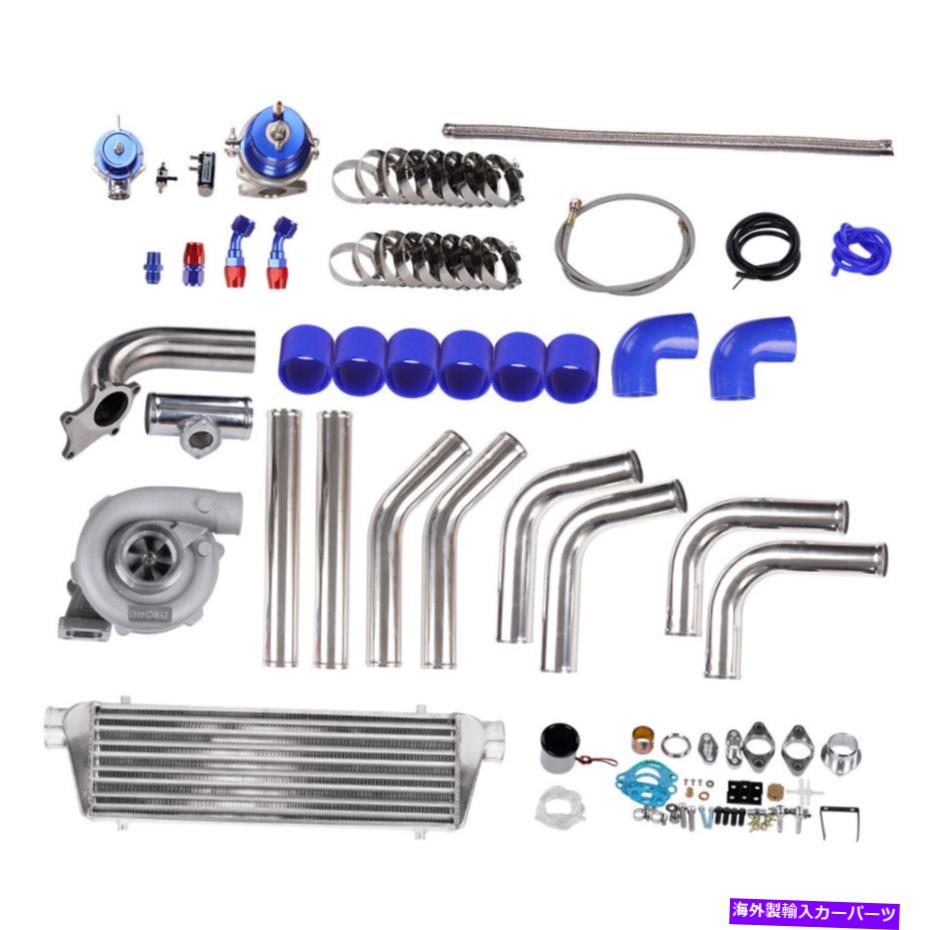 Turbo Charger ユニバーサルT04E 10PC T3/T4ターボキットステージIII+ウェイストゲート+インタークーラー+配管BOV Universal T04E 10PC T3/T4 Turbo Kit Stage III+Wastegate+Intercooler+Piping BOV【並行輸入品】