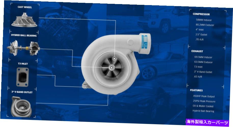 Turbo Charger CXRacingシングルボールベアリングGT3082 0.63 A/Rターボ充電器450HP CXRacing Single Ball Bearing GT3082 0.63 A/R Turbo Charger 450HP【並行輸入品】 106,865円