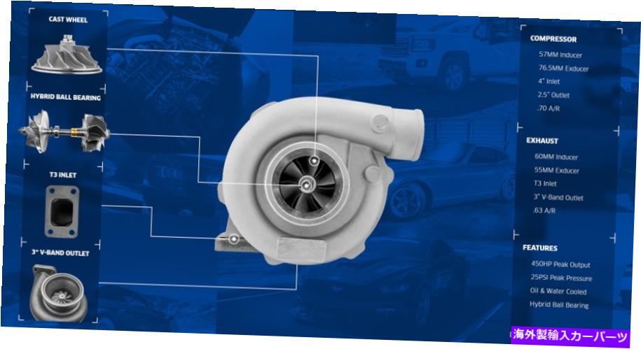 Turbo Charger CxRacingシングルボールベアリングGT3076 0.63 A/Rターボ充電器 CXRacing Single Ball Bearing GT3076 0.63 A/R Turbo Charger【並行輸入品】｜Us Custom Parts Shop USDM