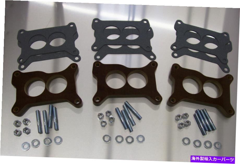 Carburetor Tri Power Holley Fenolic Insulator Spacer Chevy Six Pack Riser 67-69 Vette 1/2 \