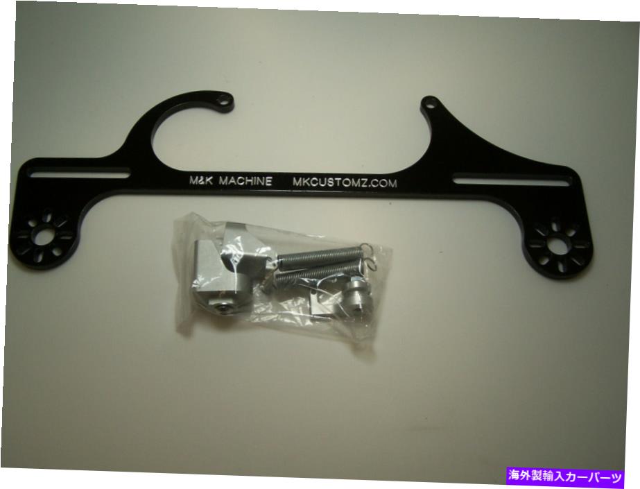Carburetor M＆Kマシン窒素スロットルブラケットGM 4150炭水化物ソレノイドマウントブラックNOS N2O M&K MACHINE Nitrous Throttle Bracket GM 4150 Carb Solenoid Mounts BLACK NOS N2O【並行輸入品】