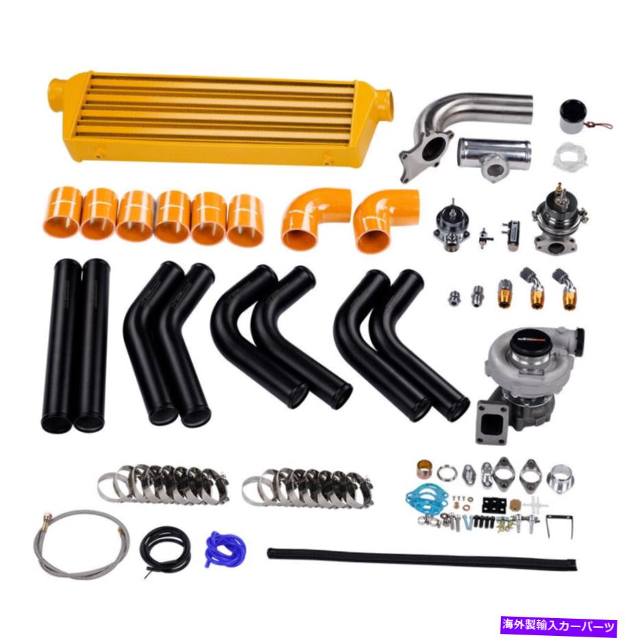Turbo Charger T3/T4 T3 T4 T04Eユニバーサルターボチャージャーキット+ウェイストゲート+インタークーラー+パイピング10pc T3/T4 T3 T4 T04E Universal Turbo charger Kit+Wastegate+Intercooler+Piping 10Pc【並行輸入品】