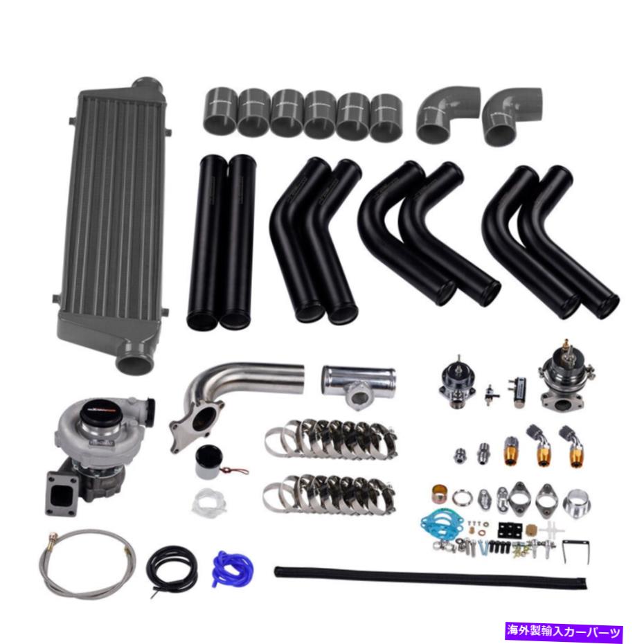 Turbo Charger T3 T4 T04EユニバーサルターボステージIII＆ウェイストゲート+ターボインタークーラー+パイピング10PCキット T3 T4 T04E Universal Turbo Stage III&Wastegate+Turbo Intercooler+piping 10PC Kit【並行輸入品】