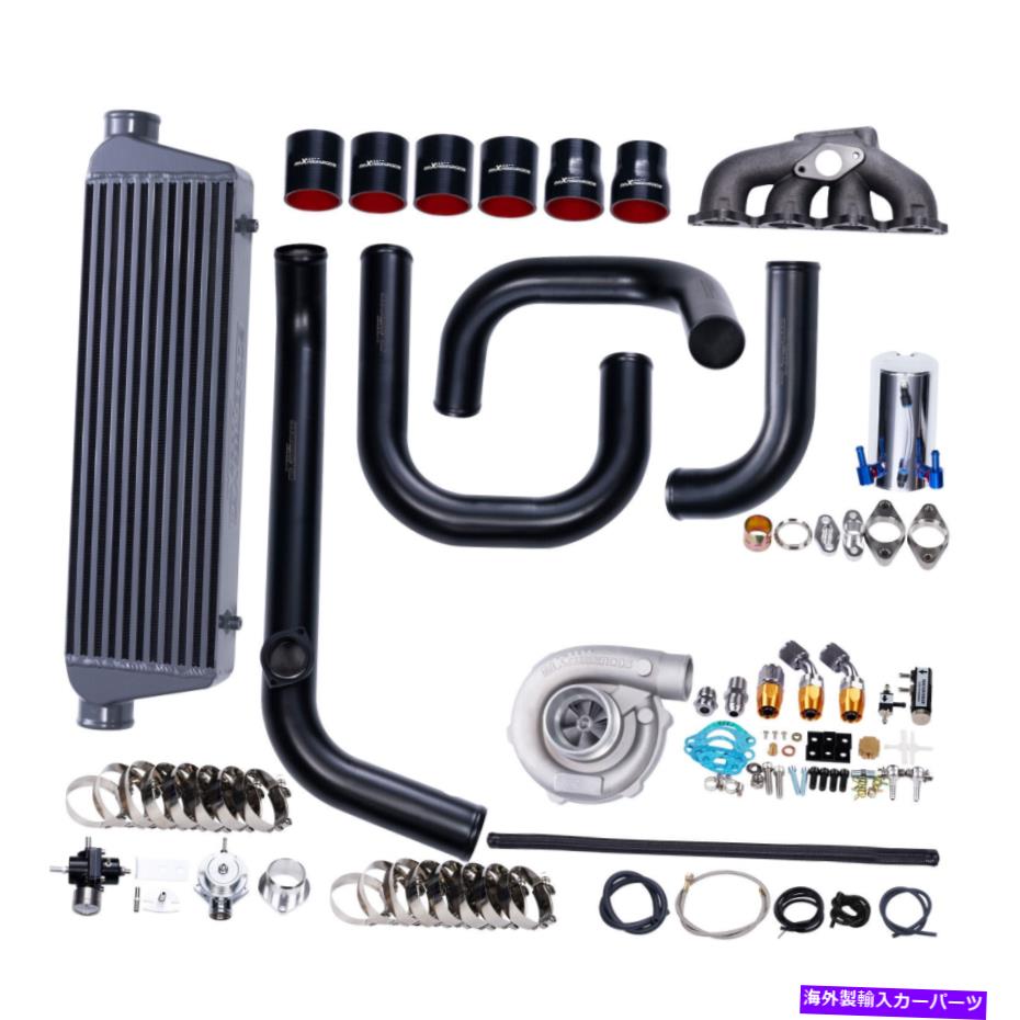 Turbo Charger ターボキット用ホンダシビックD15 D16 1.5L 1.6L T3/T4 +マニホールド +インタークーラー Turbo Kit for for Honda Civic D15 D16 1.5L 1.6L T3/T4 + Manifold + Intercooler【並行輸入品】