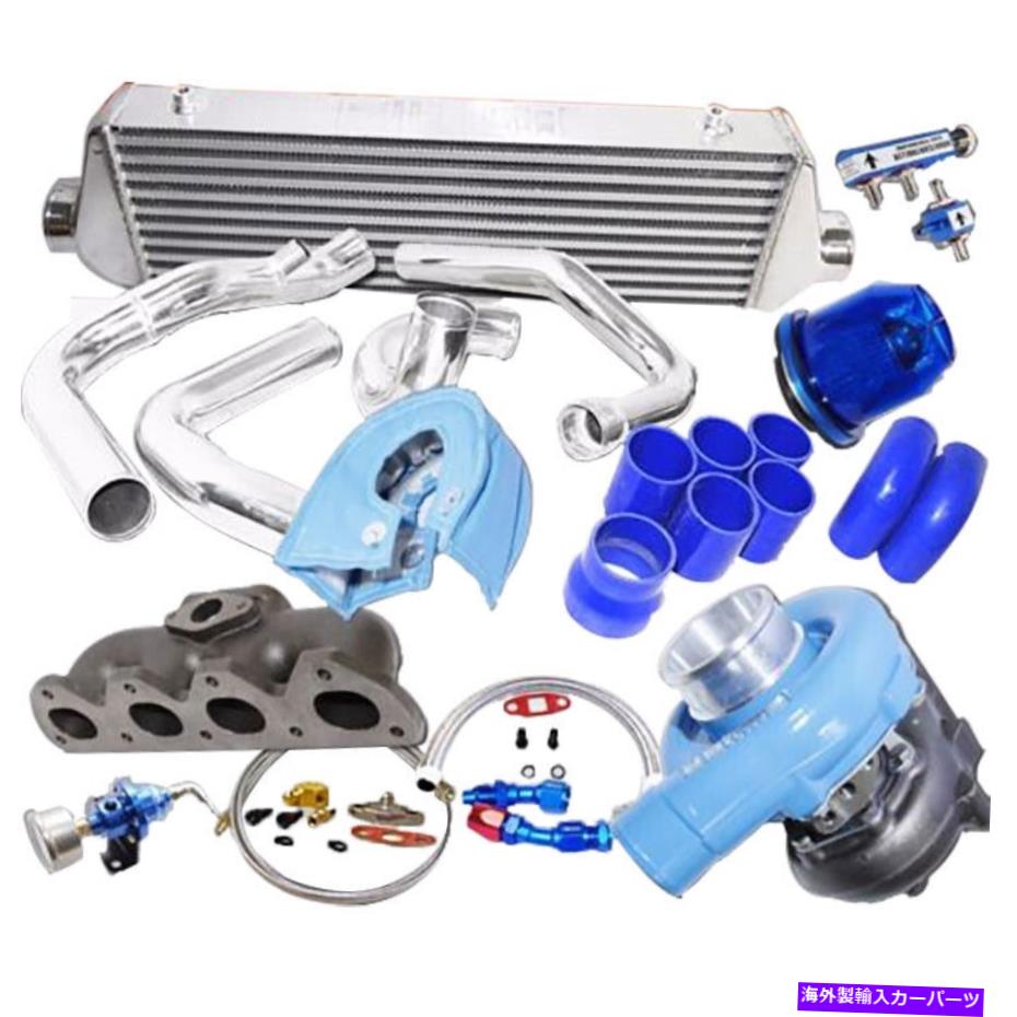 Turbo Charger T3/T4完全なターボチャージャーキットキャストアイアンマニホールドホンダプレリュードH22 2D2.2L T3/T4 Complete Turbocharger Kit Cast Iron Manifold for Honda Prelude H22 2D2.2L【並行輸入品】