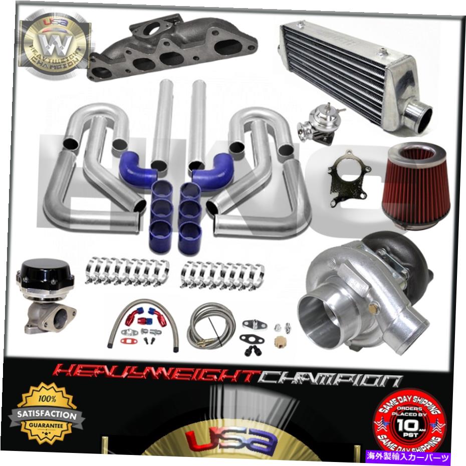 Turbo Charger 94-02のターボキットT3/T4ホンダアコードCL F22B F23A FMIC PK WG BOVマニホールドBL Turbo Kit T3/T4 for 94-02 Honda Accord CL F22B F23A FMIC PK WG BOV Manifold BL【並行輸入品】