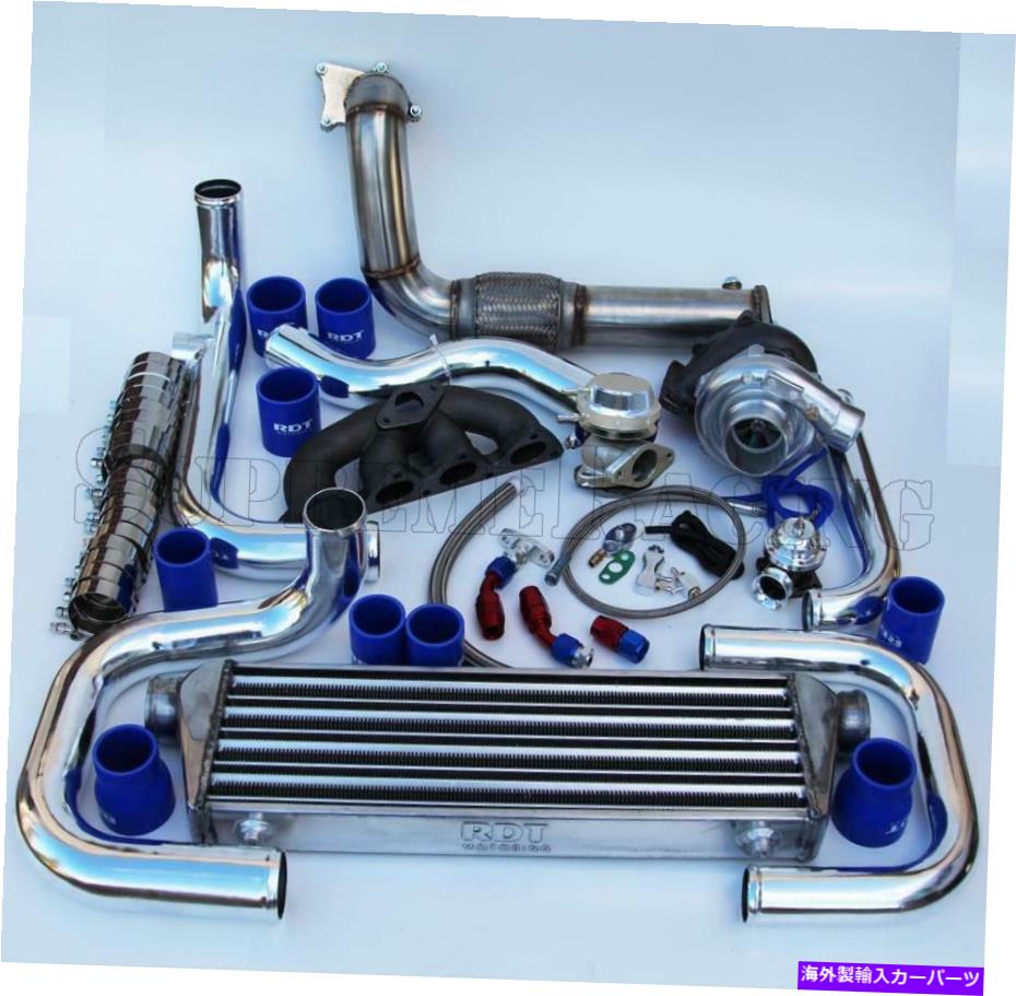 Turbo Charger T3/T4ターボチャージャーインタークーラーBOVボルトオンキット92-00シビックBシリーズ013-CBL T3/T4 TurboCharger Intercooler BOV Bolt-On Kit for 92-00 Civic B-Series 013-CBL【並行輸入品】