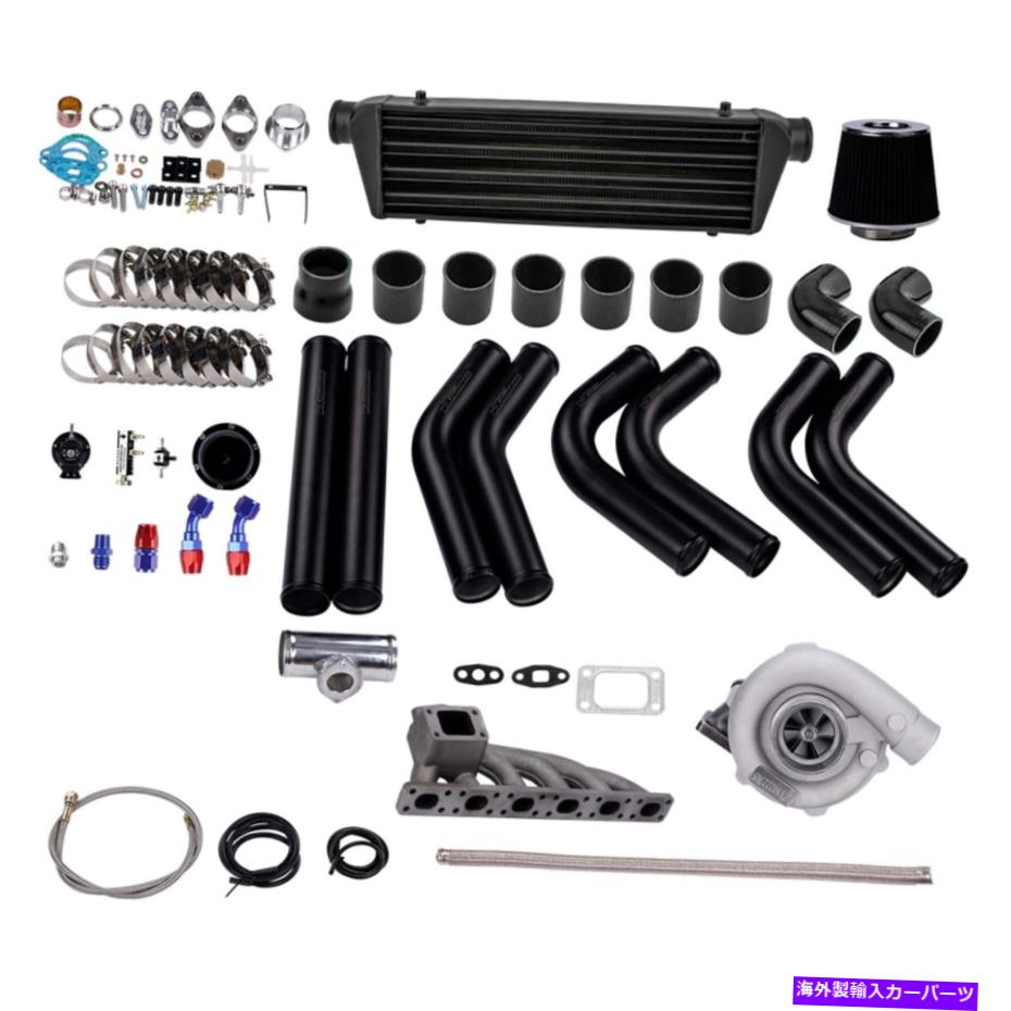 Turbo Charger T3/T4ターボ+インタークーラー+マニホールド+オイルライン+BMW E46 330I 00-07用ウェイストゲートキット T3/T4 Turbo+Intercooler+Manifold+Oil Line+Wastegate Kit For BMW E46 330i 00-07【並行輸入品】