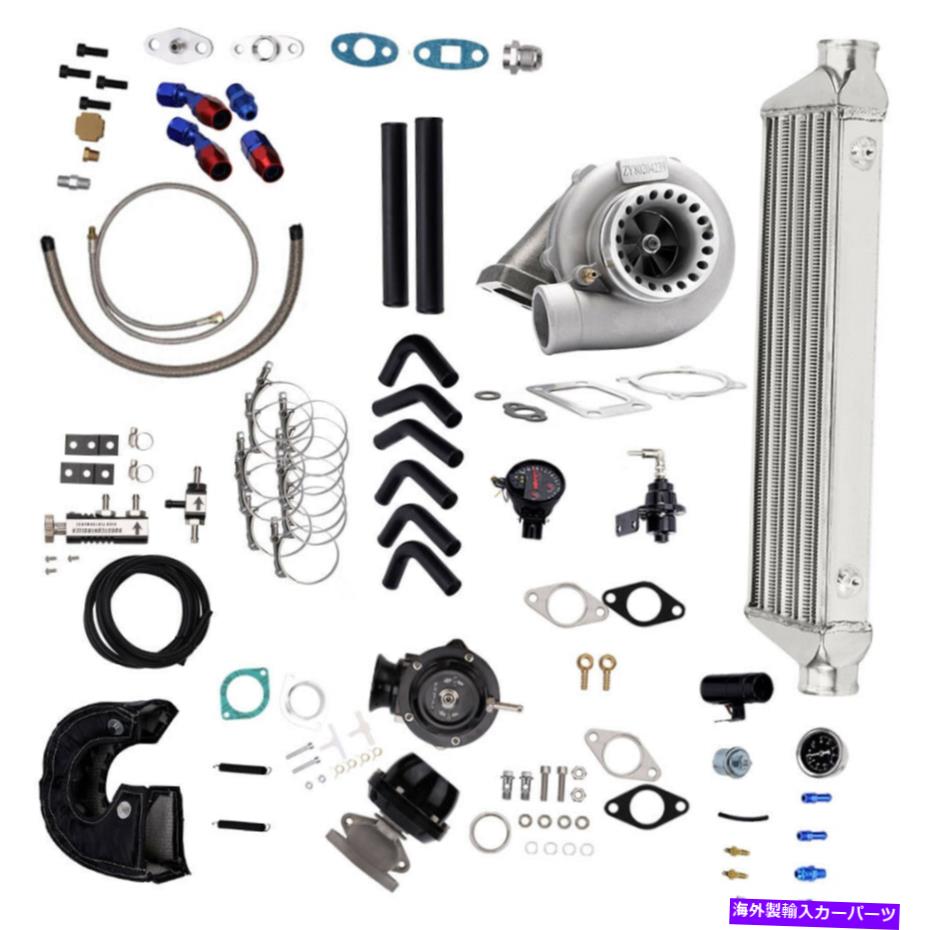 Turbo Charger GT35ユニバーサルターボキットインタークーラー +パイピング + BOV T3 4ボルトフランジオイルライン GT35 Universal Turbo Kit Intercooler + Piping + BOV T3 4 Bolts Flange Oil Line【並行輸入品】|Us Custom Parts Shop USDM