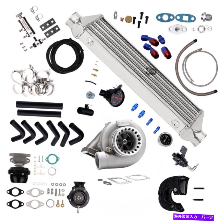 Turbo Charger GT35ターボチャージャー+インタークーラー+パイプ+ブローオフバルブ+ウェイストゲート+オイルライン+タコメーター Gt35 Turbocharger+Intercooler+Pipe+Blow Off Valve+Wastegate+Oil Line+Tachometer【並行輸入品】