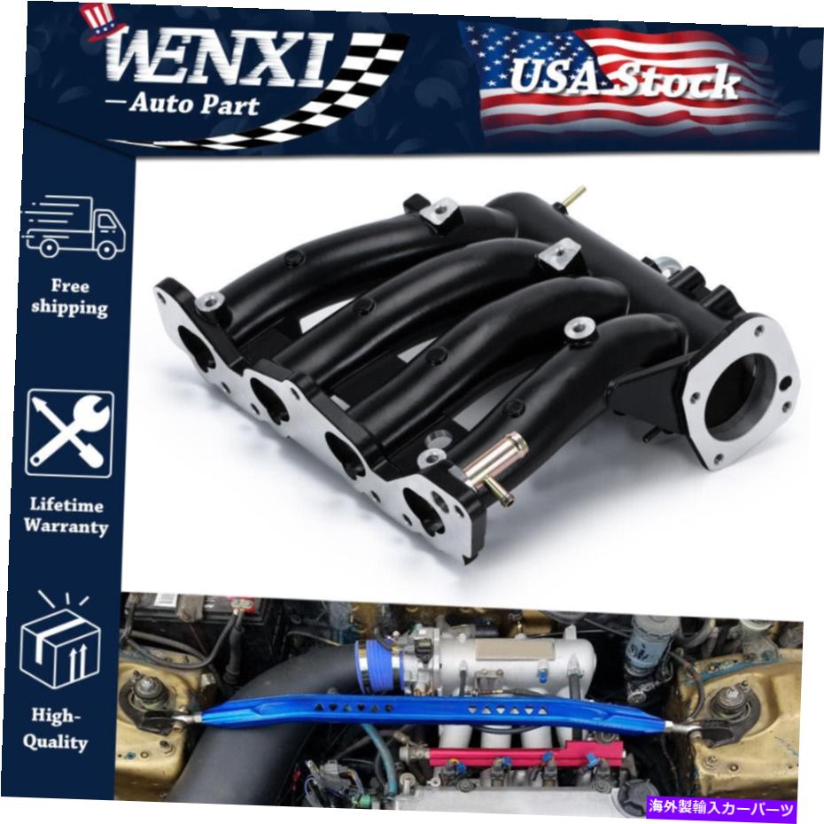 Intake Manifold 1988年から2000年の吸気マニホールドアルミニウムホンダシビックCRXデルソルソーDシリーズ Intake Manifold Aluminum For 1988-2000 Honda Civic CRX Del Sol SOHC D Series【並行輸入品】