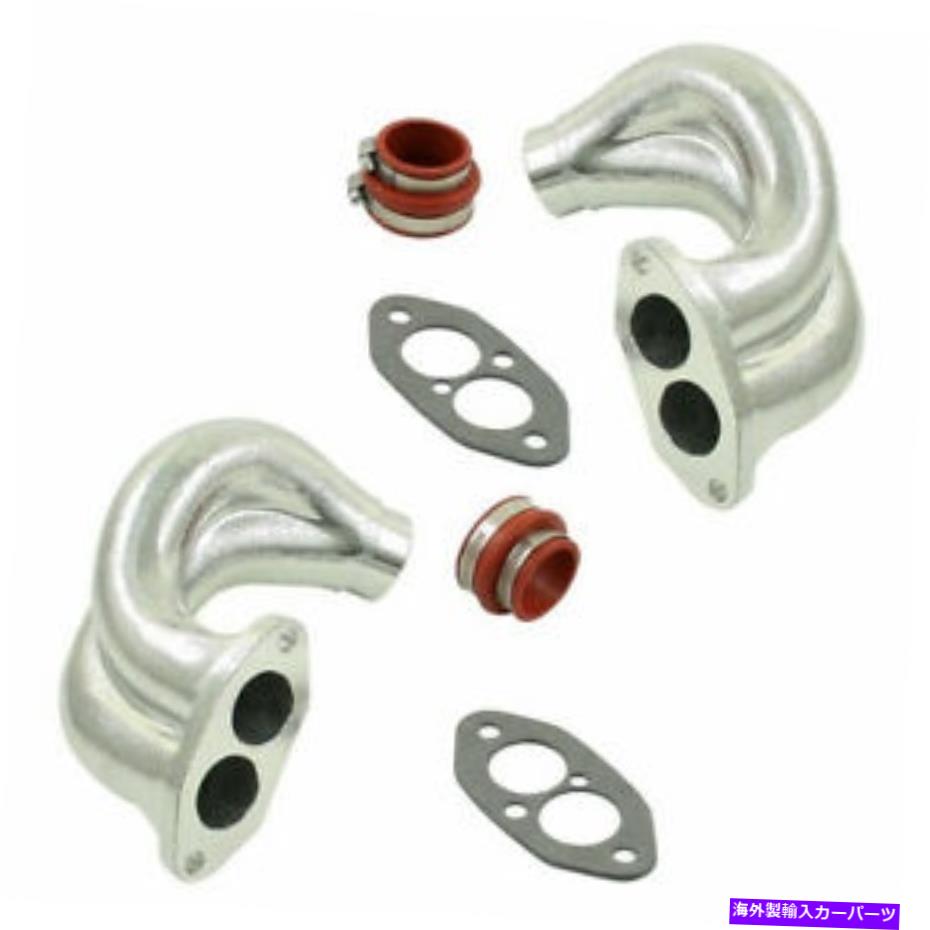 Intake Manifold Empi 3236単一炭水化物摂取マニホールド用のアルミニウムデュアルポートエンドキャスティング Empi 3236 Aluminum Dual Port End Castings For Single Carb Intake Manifolds【並行輸入品】