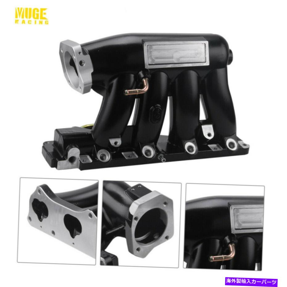 Intake Manifold 04-08 ACURA RSXベースのアルミニウム摂取マニホールド06-11 CIVIC SI K20Z3 BLACK Aluminum Intake Manifold for 04-08 Acura RSX Base 06-11 Civic Si K20Z3 Black【並行輸入品】