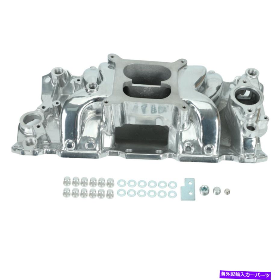 Intake Manifold SBC Chevy 350 400デュアルプレーンの洗練されたエアガップ吸気マニホールドハイ上昇 Polished Airgap Intake Manifold High Rise For SBC Chevy 350 400 Dual Plane【並行輸入品】|Us Custom Parts Shop USDM