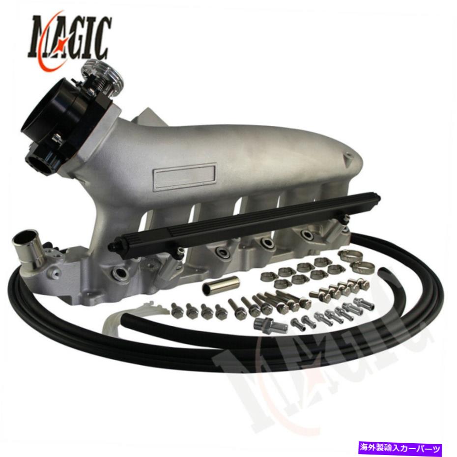 Intake Manifold 90-85mmスロットルボディ +吸気マニホールド +日産R33 R32 R34 RB25DET用燃料レール 90-85mm Throttle Body +Intake Manifold +Fuel Rail For Nissan R33 R32 R34 RB25DET【並行輸入品】