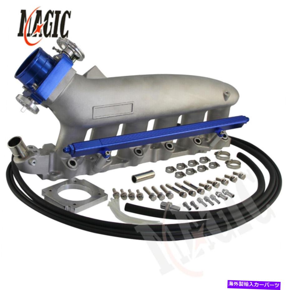 Intake Manifold 吸気マニホールド+燃料レール+80mm VQ35日産R33 R32 R34 RB25DET用スロットルボディ Intake Manifold+Fuel Rail+80mm VQ35 Throttle Body For Nissan R33 R32 R34 RB25DET【並行輸入品】