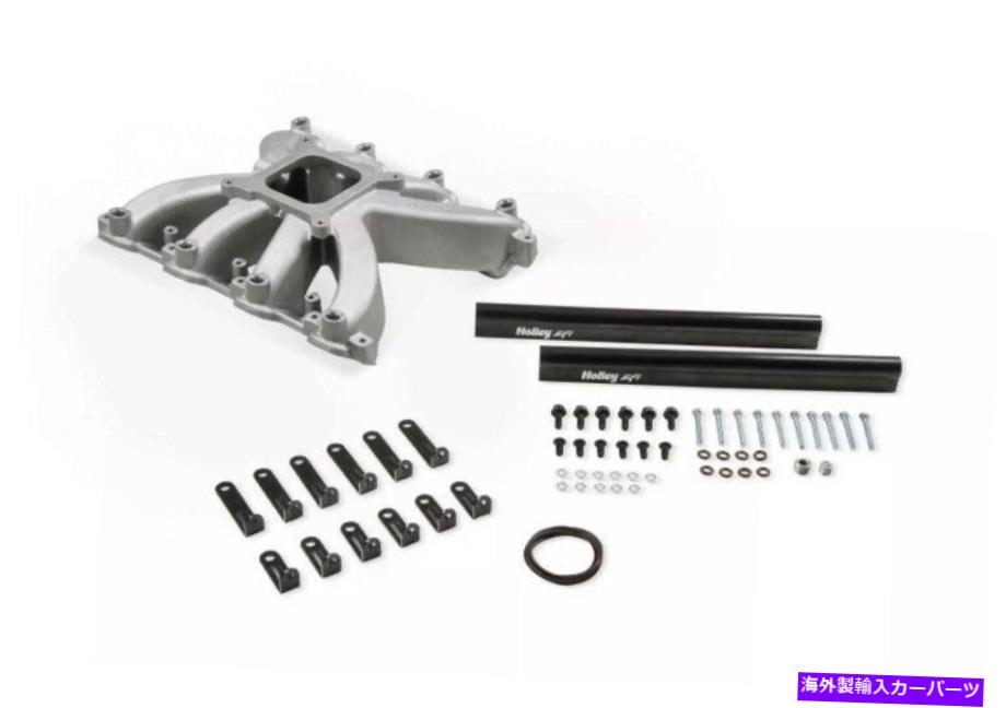 Intake Manifold ホリー300-269ユニバーサルサテン仕上げシングルプレーンEFI吸気マニホールド Holley 300-269 Universal Satin Finish Single Plane EFI Intake Manifold【並行輸入品】