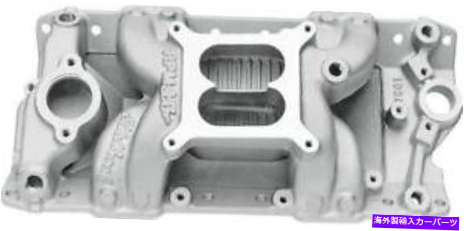 Intake Manifold 1955-86シボレースモールブロックw/o egrパフォーマーrpmエアギャップナチュラルフィニッシュスクエア 1955-86 Chevy Small Block w/o EGR Performer RPM Air Gap Natural Finish Square【並行輸入品】｜Us Custom Parts Shop USDM