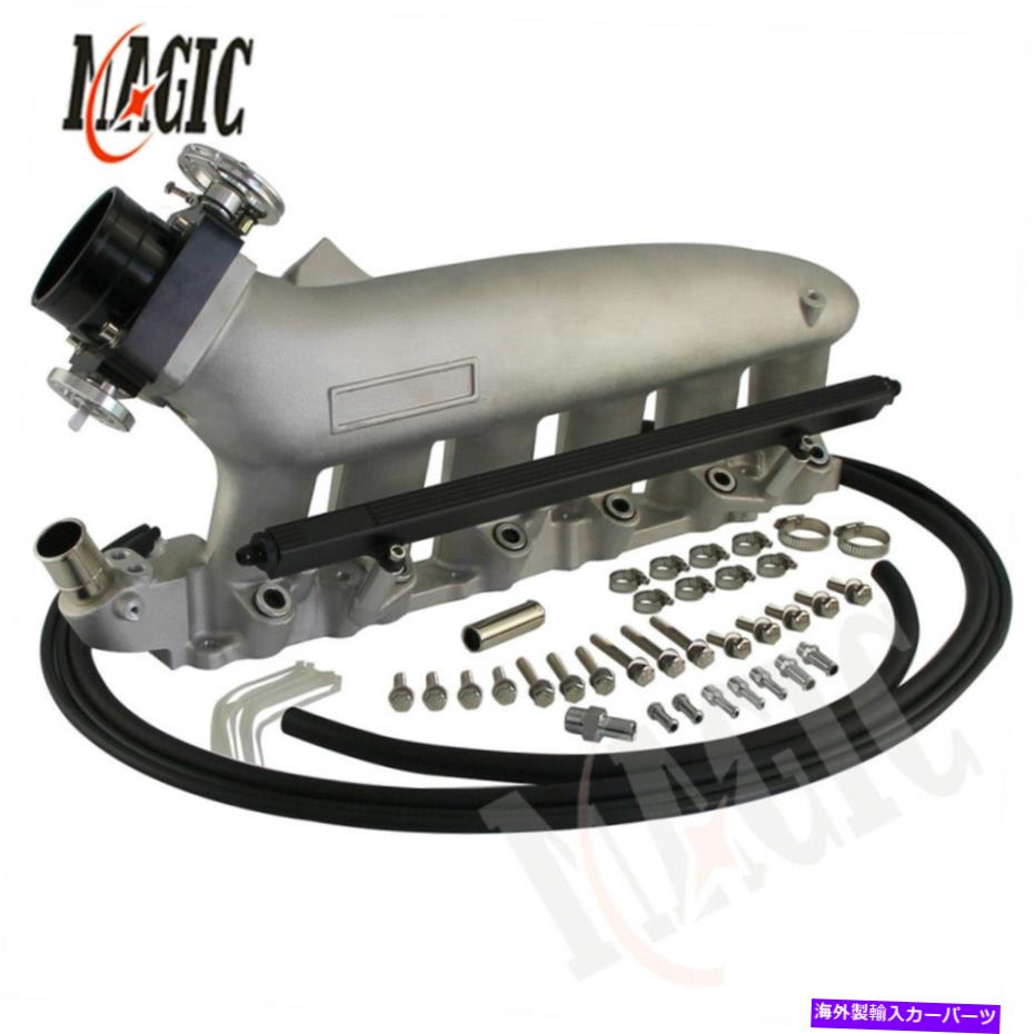 Intake Manifold 吸気マニホールド+燃料レール+80mm VQ35日産R33 R32 R34 RB25DET用スロットルボディ Intake Manifold+Fuel Rail+80mm VQ35 Throttle Body For Nissan R33 R32 R34 RB25DET【並行輸入品】