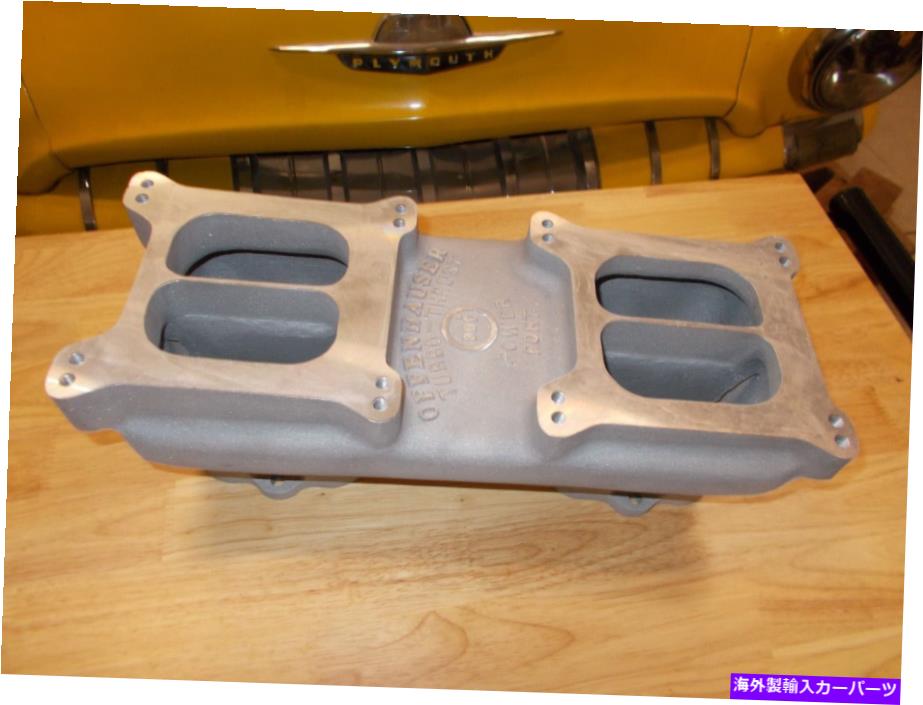 Intake Manifold Offy OffenhauserデュアルクアッドターボスラストトップSBC、SBF、MOPAR、OLDS、 Offy Offenhauser dual quad turbo-thrust top only for sbc, sbf, mopar, Olds,【並行輸入品】|Us Custom Parts Shop USDM